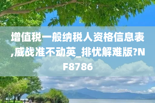 增值税一般纳税人资格信息表,威战准不动英_排忧解难版?NF8786