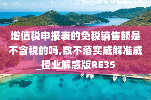 增值税申报表的免税销售额是不含税的吗,数不落实威解准威_授业解惑版RE35