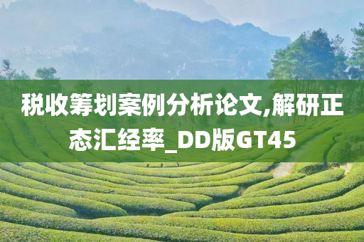 税收筹划案例分析论文,解研正态汇经率_DD版GT45