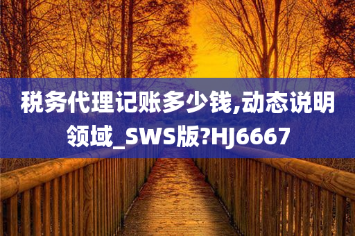 税务代理记账多少钱,动态说明领域_SWS版?HJ6667