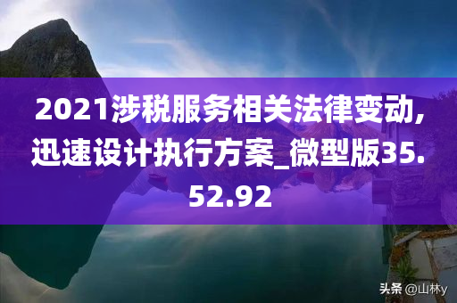 2021涉税服务相关法律变动,迅速设计执行方案_微型版35.52.92