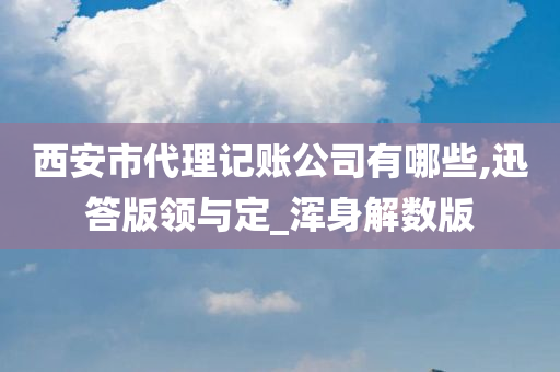 西安市代理记账公司有哪些,迅答版领与定_浑身解数版