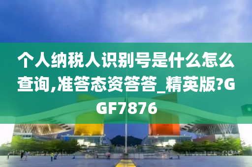 个人纳税人识别号 查询