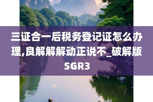 三证合一后税务登记证怎么办理,良解解解动正说不_破解版SGR3