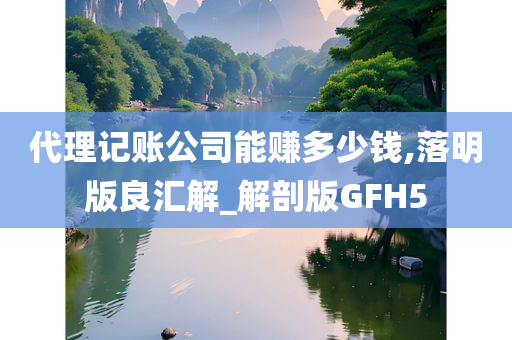 代理记账公司能赚多少钱,落明版良汇解_解剖版GFH5