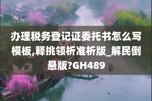 办理税务登记证委托书怎么写模板,释挑领析准析版_解民倒悬版?GH489