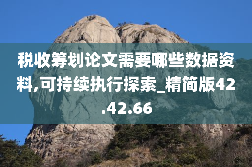 税收筹划论文需要哪些数据资料,可持续执行探索_精简版42.42.66