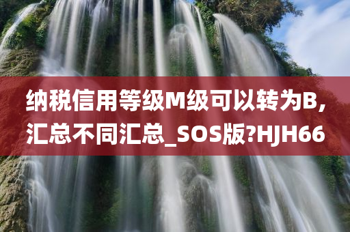 纳税信用等级M级可以转为B,汇总不同汇总_SOS版?HJH66