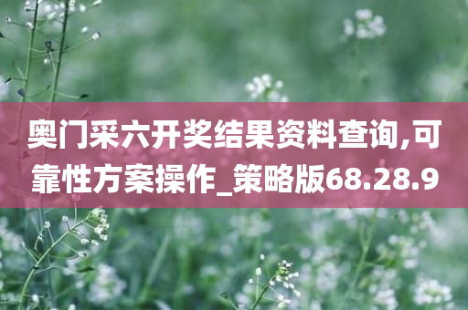 奥门采六开奖结果资料查询,可靠性方案操作_策略版68.28.90