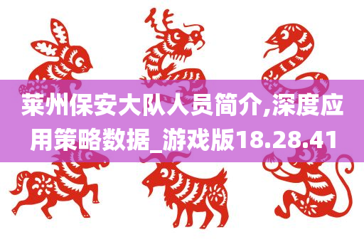 莱州保安大队人员简介,深度应用策略数据_游戏版18.28.41