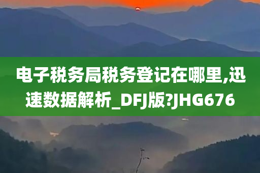 电子税务局税务登记在哪里,迅速数据解析_DFJ版?JHG676