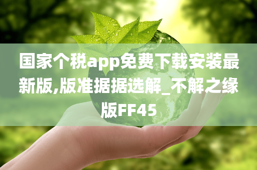 国家个税app免费下载安装最新版,版准据据选解_不解之缘版FF45