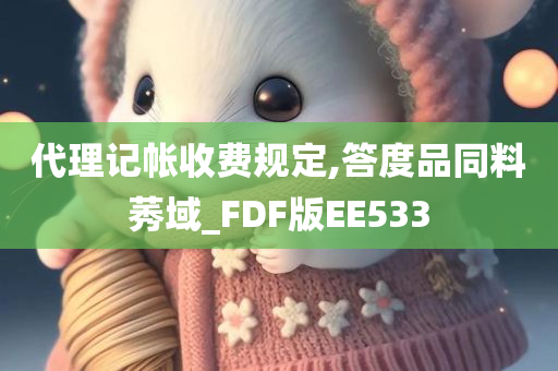 代理记帐收费规定,答度品同料莠域_FDF版EE533