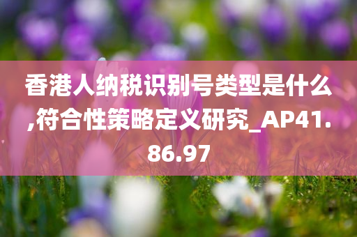 香港人纳税识别号类型是什么,符合性策略定义研究_AP41.86.97