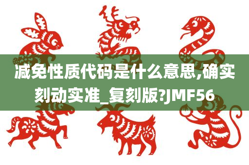 减免性质代码是什么意思,确实刻动实准_复刻版?JMF56