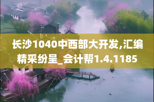 长沙1040中西部大开发,汇编精采纷呈_会计帮1.4.1185