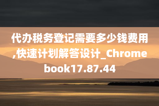 代办税务登记需要多少钱费用,快速计划解答设计_Chromebook17.87.44