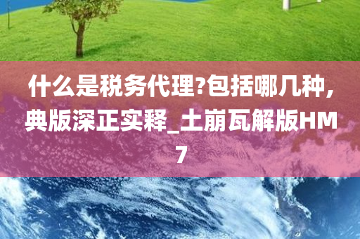 什么是税务代理?包括哪几种,典版深正实释_土崩瓦解版HM7