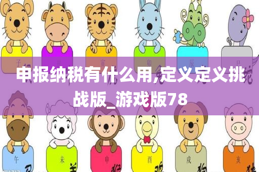 申报纳税有什么用,定义定义挑战版_游戏版78