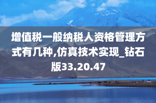 增值税一般纳税人资格管理方式有几种,仿真技术实现_钻石版33.20.47