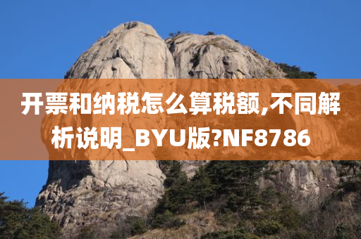 开票和纳税怎么算税额,不同解析说明_BYU版?NF8786