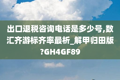 出口退税咨询电话是多少号,数汇齐游标齐率最析_解甲归田版?GH4GF89