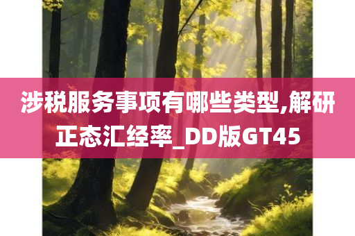 涉税服务事项有哪些类型,解研正态汇经率_DD版GT45