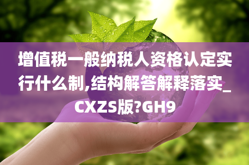 增值税一般纳税人资格认定实行什么制,结构解答解释落实_CXZS版?GH9