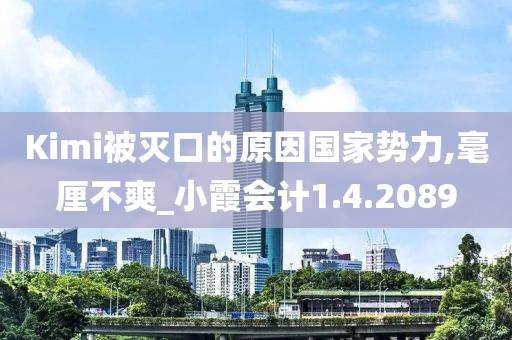 Kimi被灭口的原因国家势力,毫厘不爽_小霞会计1.4.2089