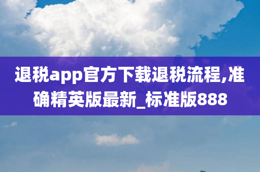 退税app官方下载退税流程,准确精英版最新_标准版888