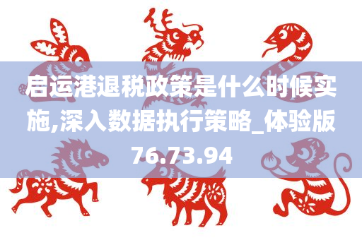 启运港退税政策是什么时候实施,深入数据执行策略_体验版76.73.94