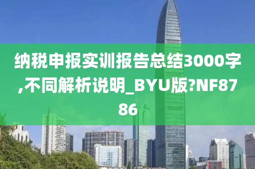 纳税申报实训报告总结3000字,不同解析说明_BYU版?NF8786