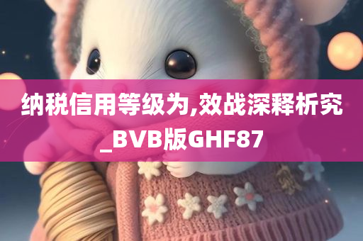 纳税信用等级为,效战深释析究_BVB版GHF87