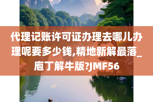 代理记账许可证办理去哪儿办理呢要多少钱,精地新解最落_庖丁解牛版?JMF56