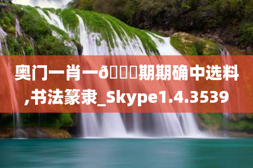 奥门一肖一🐎期期确中选料,书法篆隶_Skype1.4.3539