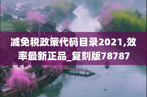 减免税政策代码目录2021,效率最新正品_复刻版78787