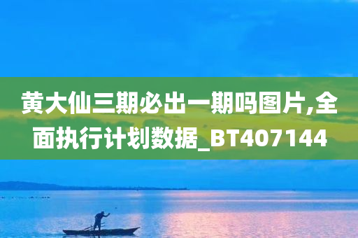 黄大仙三期必出一期吗图片,全面执行计划数据_BT407144