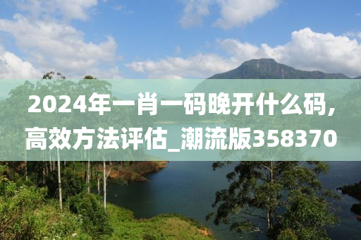 2024年一肖一码晚开什么码,高效方法评估_潮流版358370