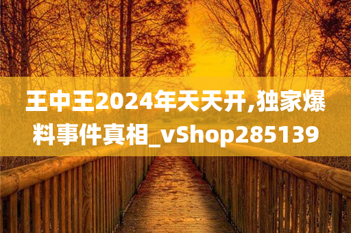 王中王2024年天天开,独家爆料事件真相_vShop285139