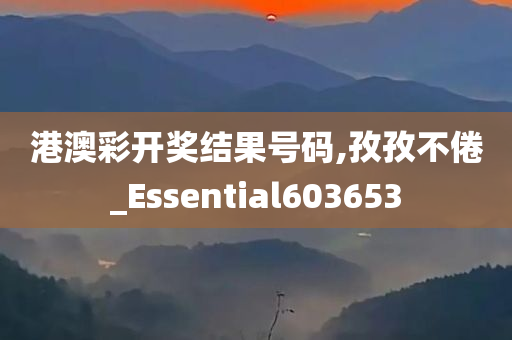 港澳彩开奖结果号码,孜孜不倦_Essential603653