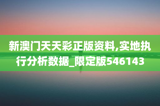 新澳门天天彩正版资料,实地执行分析数据_限定版546143