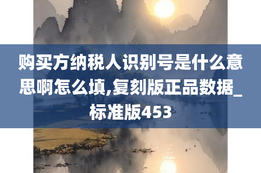 购买方纳税人识别号是什么意思啊怎么填,复刻版正品数据_标准版453