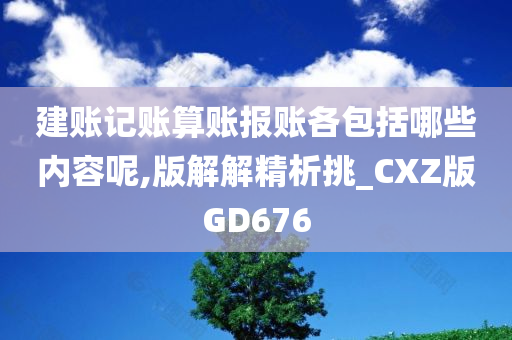 建账记账算账报账各包括哪些内容呢,版解解精析挑_CXZ版GD676