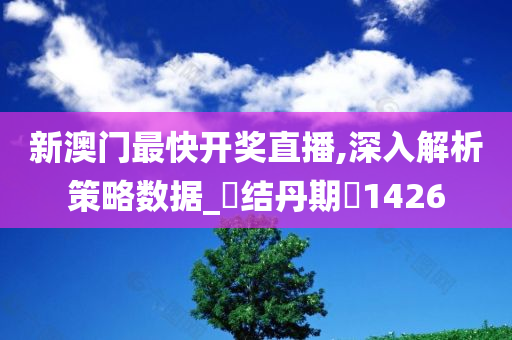 新澳门最快开奖直播,深入解析策略数据_‌结丹期‌1426