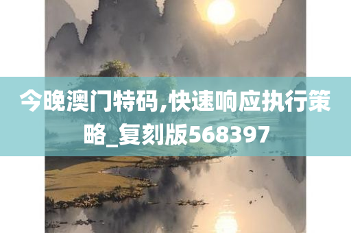 今晚澳门特码,快速响应执行策略_复刻版568397