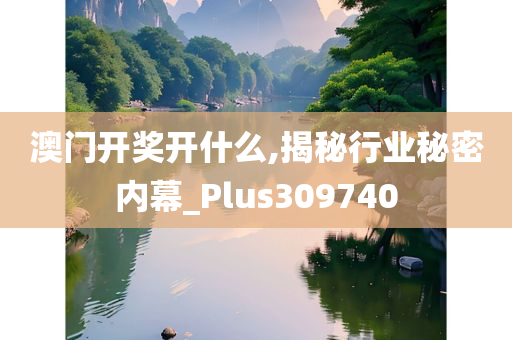 澳门开奖开什么,揭秘行业秘密内幕_Plus309740