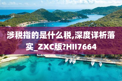 涉税指的是什么税,深度详析落实_ZXC版?HII7664