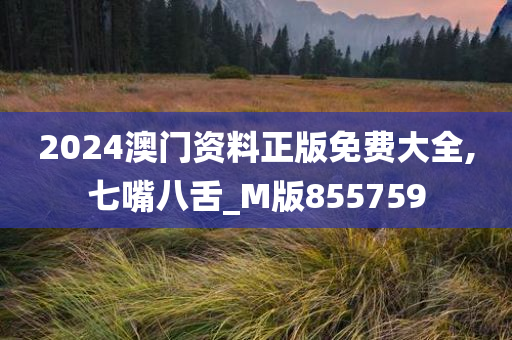 2024澳门资料正版免费大全,七嘴八舌_M版855759