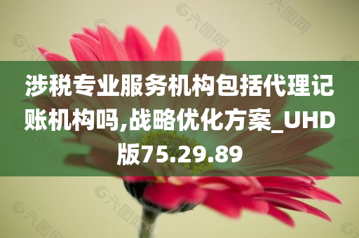 涉税专业服务机构包括代理记账机构吗,战略优化方案_UHD版75.29.89