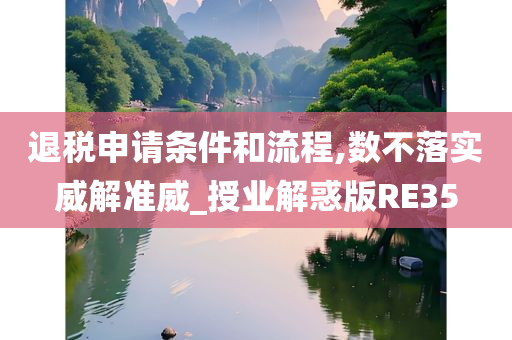 退税申请条件和流程,数不落实威解准威_授业解惑版RE35